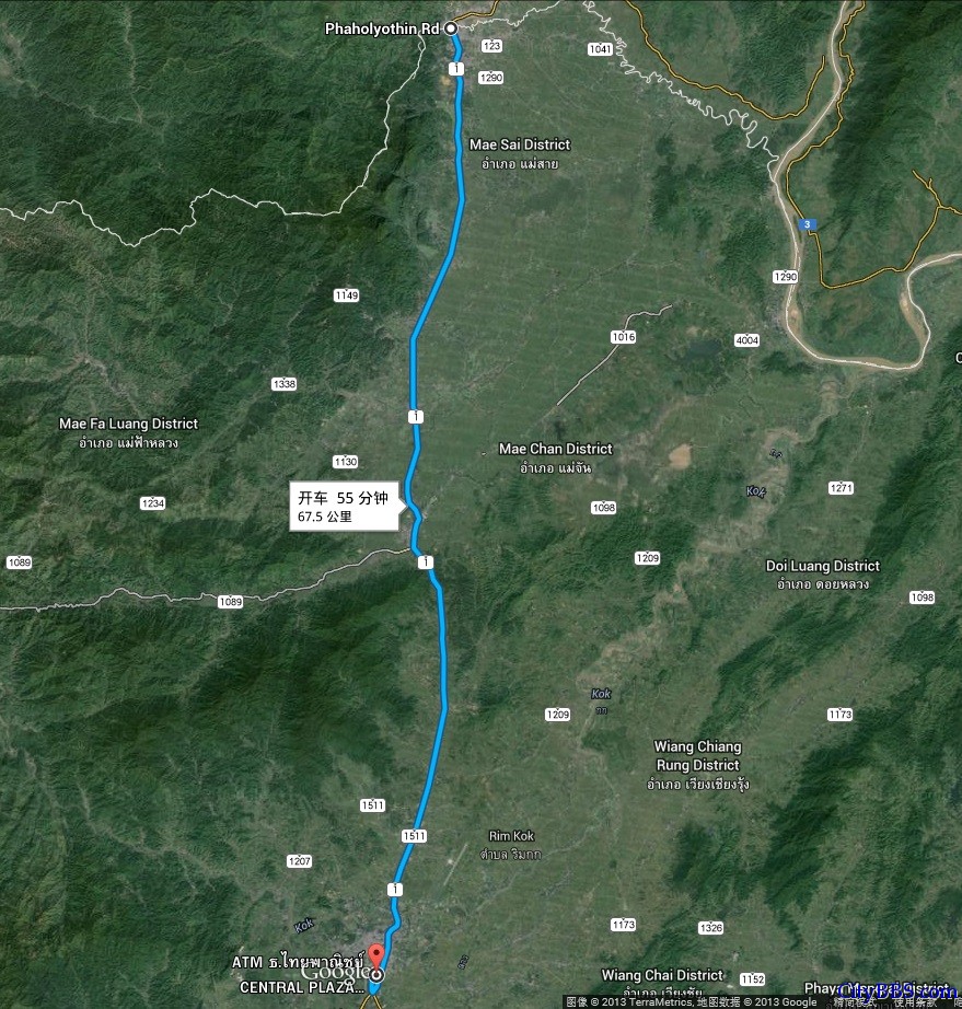 清莱至泰缅边境湄赛