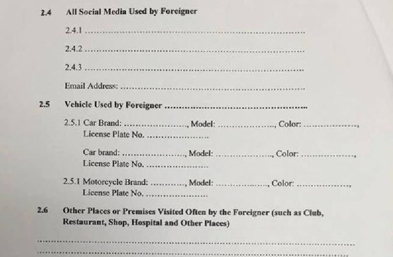 泰国移民局将要求在泰外国人提供社交帐户 泰国移民局将要求在泰外国人提供社交帐户