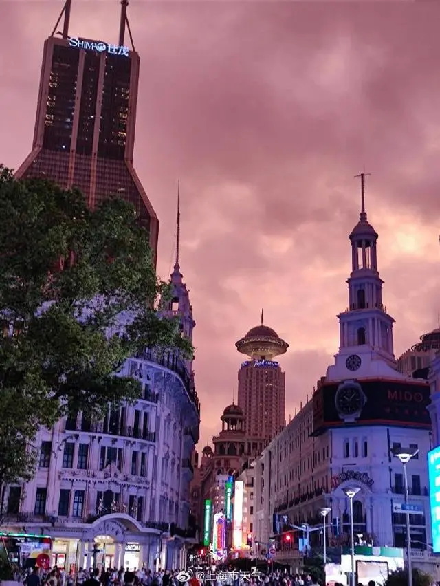 不少网友晒出台风“贝碧嘉”到来前的紫色天空 不少网友晒出台风“贝碧嘉”到来前的紫色天空