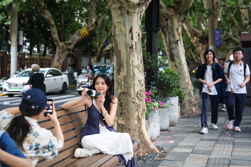 愚园路上的公共座椅