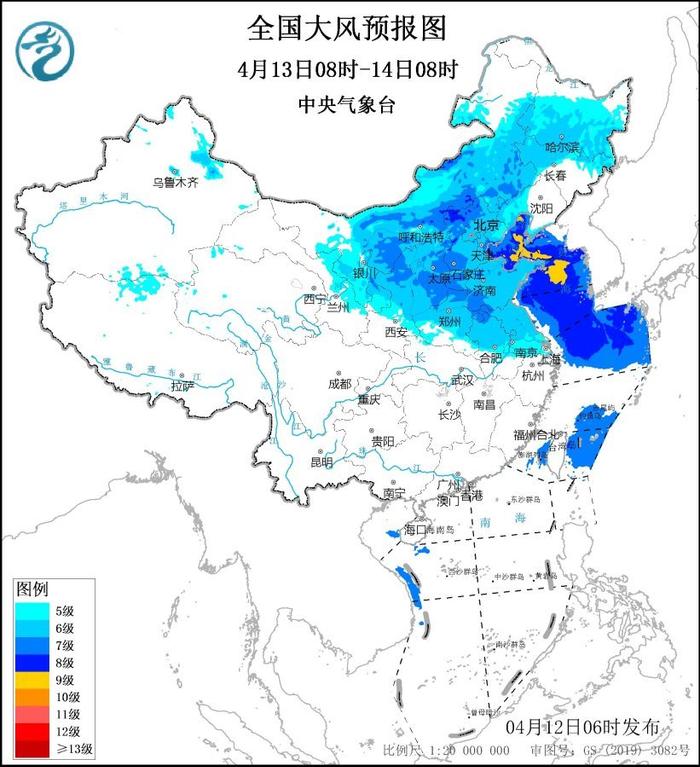 全国大风预报图