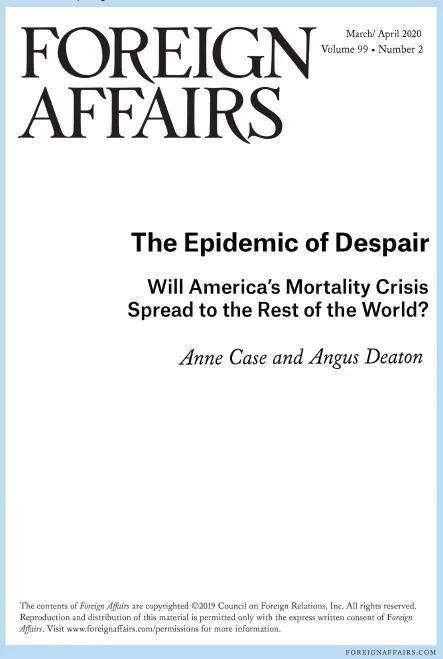 绝望之死,美国的病 绝望之死,美国的病