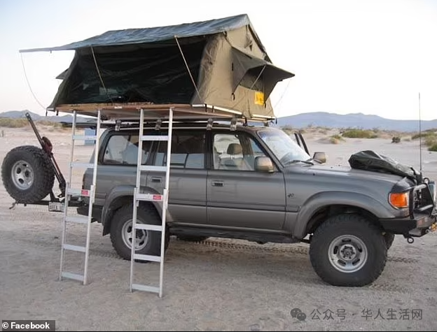 凯贝尔当时与57岁的妻子康妮(Conny)一同在野营车顶帐篷中过夜 凯贝尔当时与57岁的妻子康妮(Conny)一同在野营车顶帐篷中过夜